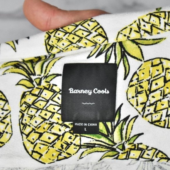 Designer Barney Cools Pineapple Print Short Sleeve Sports Shirt - Picture 4 of 4